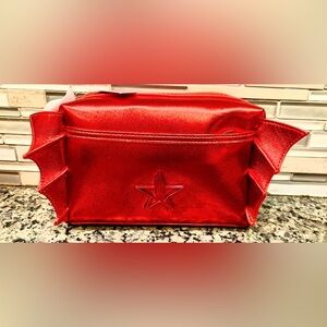 Jeffree Star Ltd Ed Redrum Metallic Bat Wing Makeup bag. NWT
